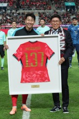 Son Heung-min celebrated for becoming most-capped male player for S. Korea